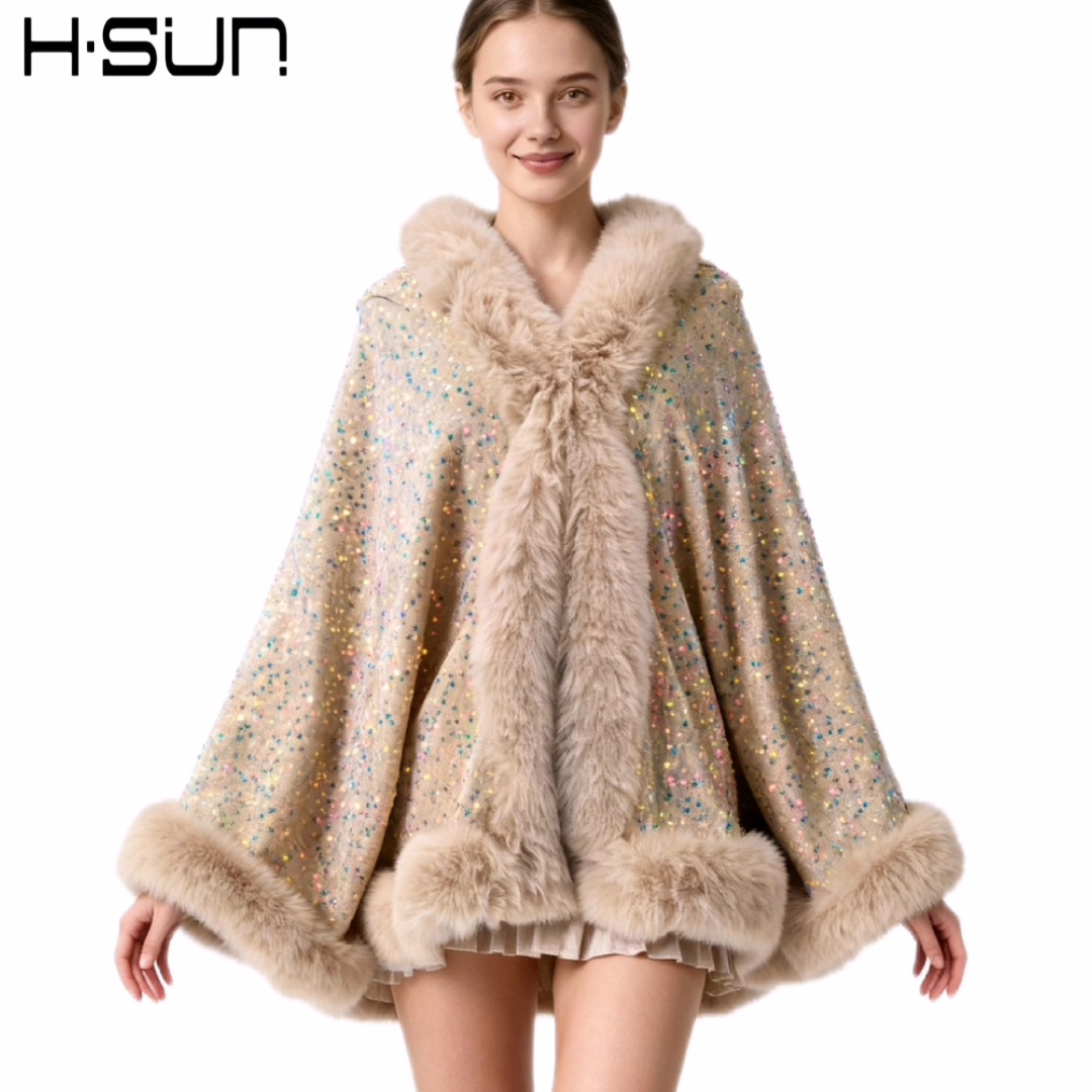 2026 invierno y otoño con un pequeño hombro de hombro europeo y americano callejera con una capa de cuello de lana de color sólido de luces de moda