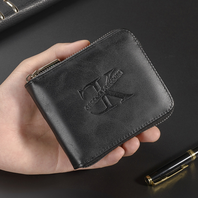 New Men's Wallet Men's Short Wallet Men's Fashion Solid Color Square Bag Large Capacity Zipper Horizontal Zipper Wallet New Men's Wallet Men's Short Wallet Men's Fashion Solid Color Square Bag Large Capacity Zipper Horizontal Zipper Wallet
