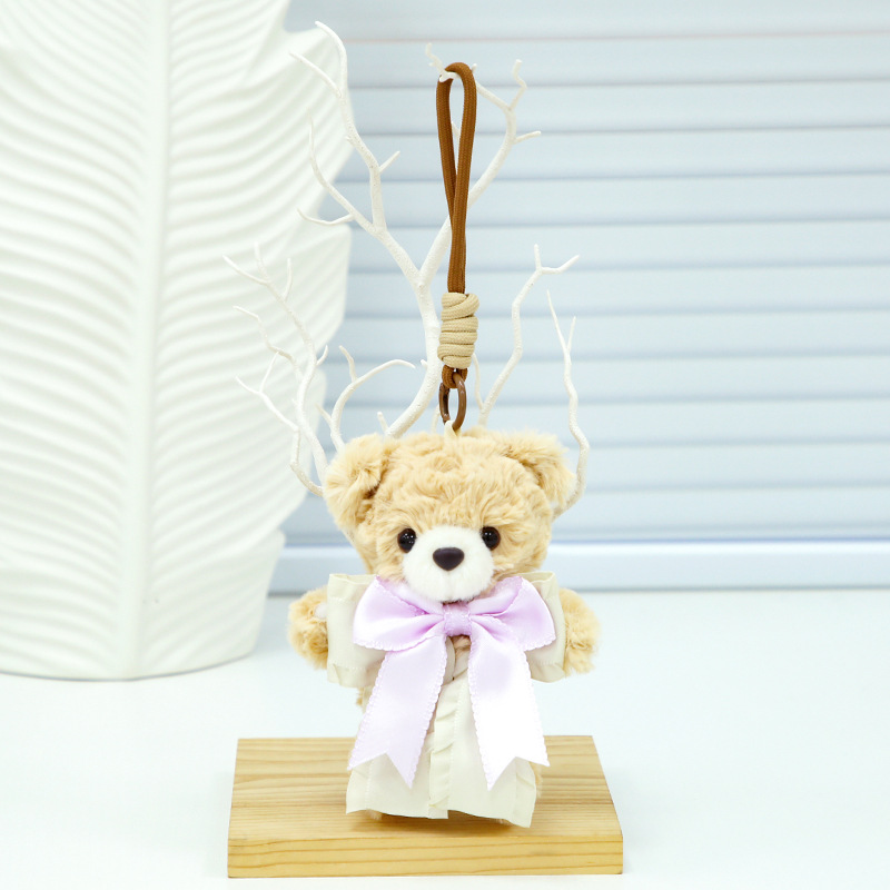 Bella Bear Pendant-Light Brown Purple