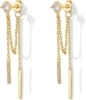 Flash drill tassel line earrings