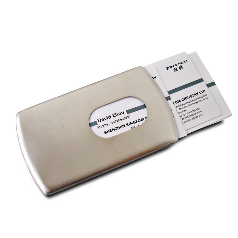 Caja de tarjetas de visita de acero inoxidable