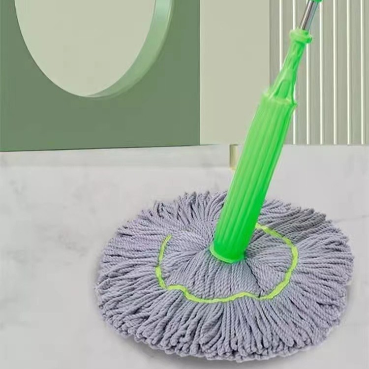 [family set] bamboo fiber mop [thickened stainless steel rod] + special cleaning bucket for mop (foldable)