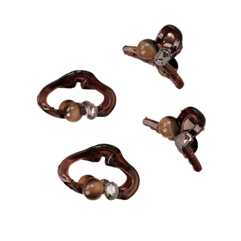 2024 nuevo clip de agarre de diamante de alta calidad, diseño de nubes de tamaño pequeño, clip de cabello lateral, clip de cabello de mar