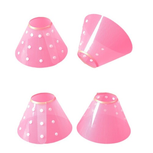 Pet Elizabeth Ring Gold Edge Circle Pet Elizabeth Anti-Bite Ring Shame Ring Plastic Snap Type 6