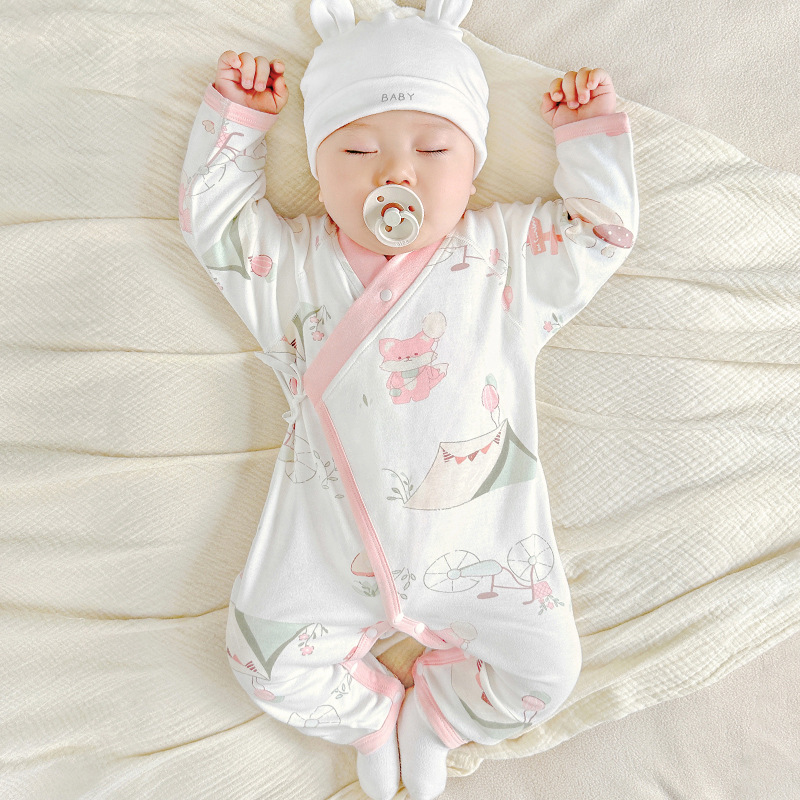 Ropa de bebé primavera y otoño 0 algodón en marzo fondo delgado baby hammock luna llena baby overcoat