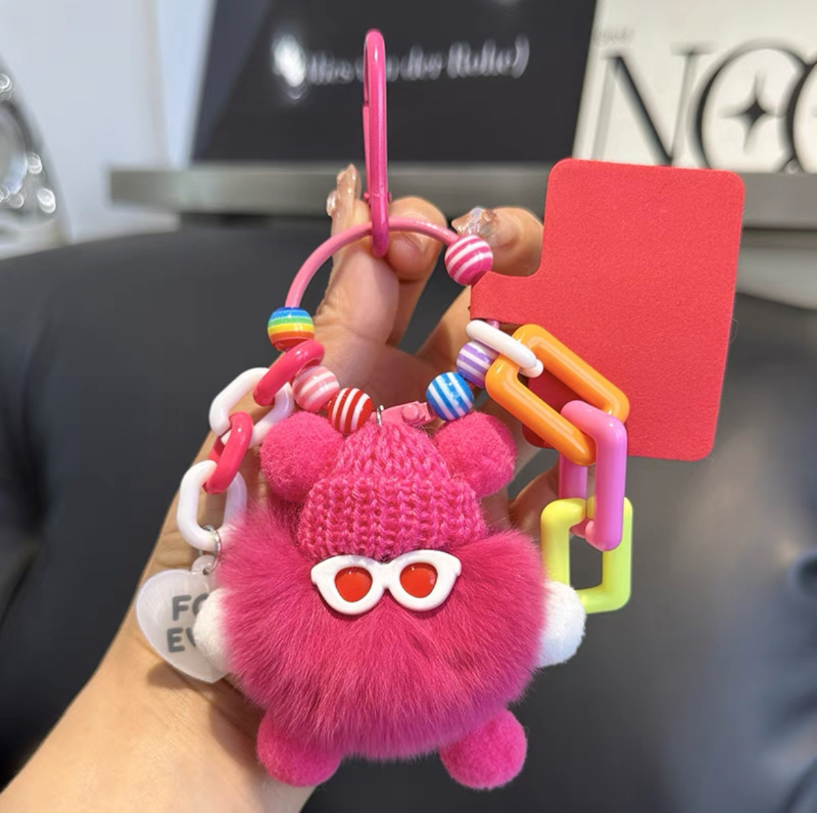 ドーパミン石炭ボールモンスター人形ストラップdiyキーホルダーかわいいぬいぐるみバッグバックパック携帯電話ストラップ