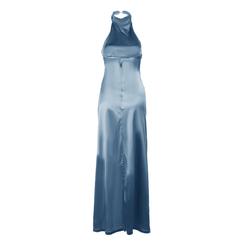 245g Weight Maxi Long Dress Dress Length Type Sleeveless Sleeve Length Slit Dress, Party Dress Dresses Type Spandex, Polyester Fabric Type High Waist Waist Line Banquet, Cocktail Party Occasion Standing Collar Neckline Slim Fit Type Solid Color Pattern Summer, Spring, Autumn Season Women's Gender Elegant, Sexy Style Wholesale Women's Elegant Sexy Solid Color Banquet Cocktail Party Standing Collar Sleeveless Slit Dress Party Dress 32