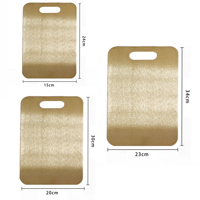 Cross-border 304 tablero de acero inoxidable antideslizante grueso tablero de corte de verduras tablero de corte doméstico tablero de corte de escritorio grande tablero de corte