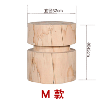 Taburetes de madera de tronco de alojamiento nórdico taburetes de madera maciza taburetes de asiento taburetes de madera maciza