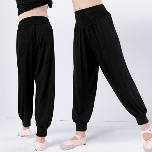 Children's dance pants, girls' dance clothes, women's practice modal loose wide-leg harem pants, spring new pants