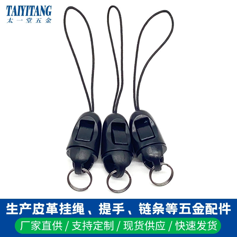 Manufacturer's Ready-Made Landmine Buckle with Ring and Rope Head Mobile Phone Strap Mobile Phone Lanyard Buckle Plastic Landmine Buckle Ready for Supply
