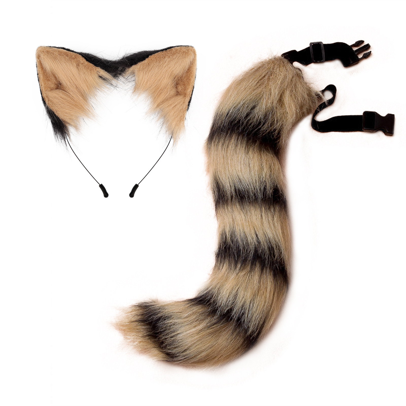 Nueva FIESTA DE Halloween simulación Fox tail diadema ajustable felpa orejas Cosplay vestir diadema