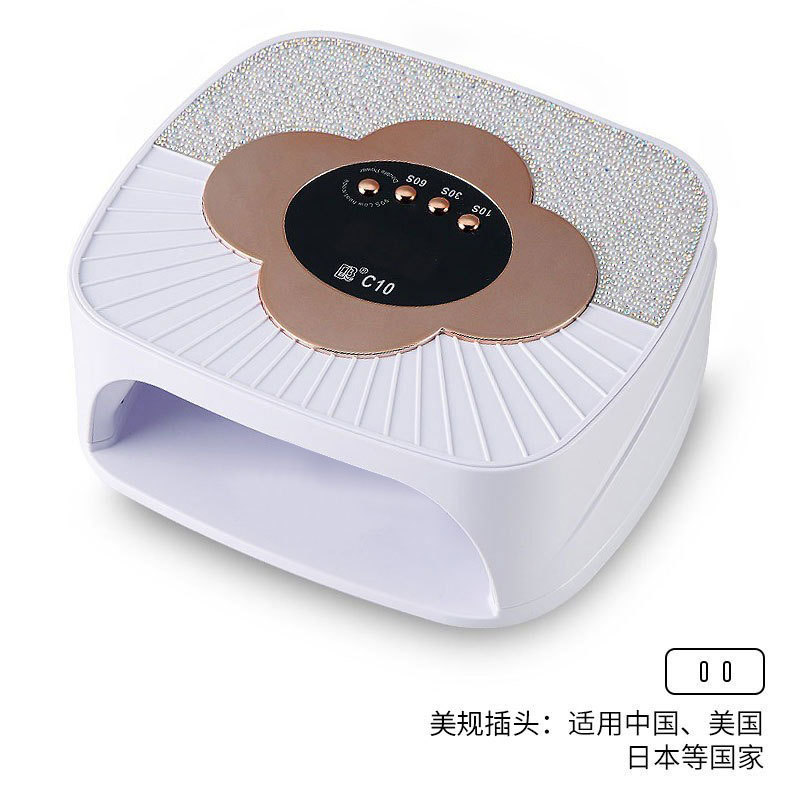 Lámpara de manicuras transfronteriza 308W alta potencia dos manos manicuras asado lámpara de secado rápido pegamento de nail lámpara de fototerapia de perforación inteligente lámpara de asado