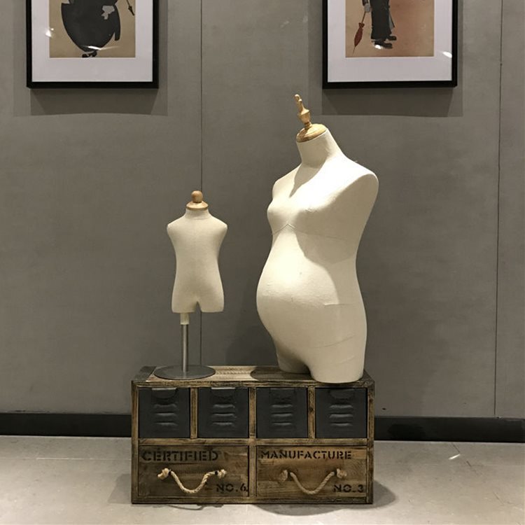 Pregnant Woman Baby Wrap Model Props Shooting Window Display Big Belly Half Body Mother and Baby Intimates Clothing Store Display