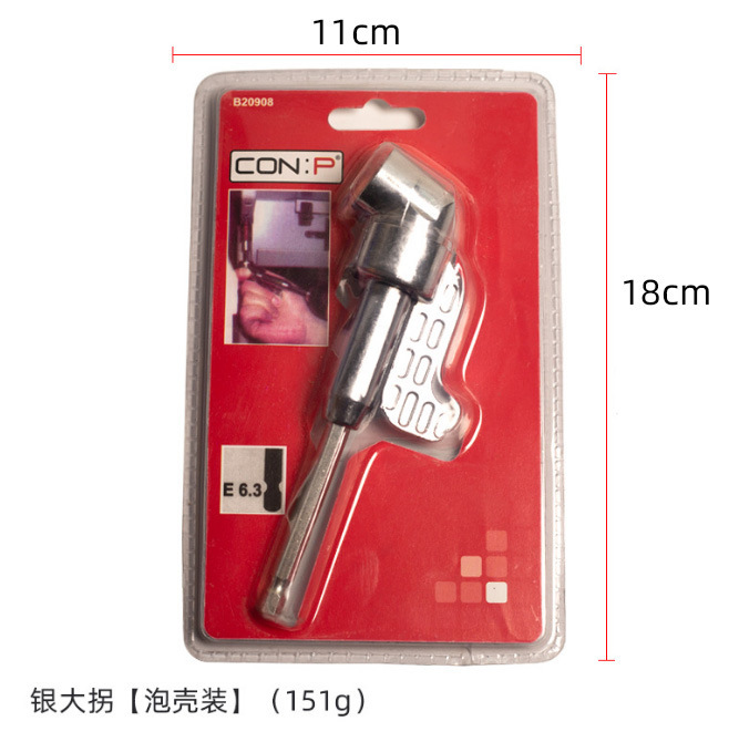 Esquina de cabezal de lote de 105 grados, tornillo de giro en ángulo recto, chal, venta directa de fábrica, mango hexagonal, taladro eléctrico, lote de giro