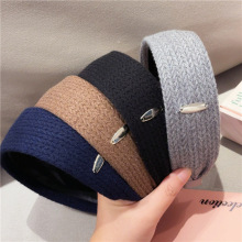 韩国秋冬新款高级感简约针织毛线发箍洗脸束发带发卡发窟头箍发饰