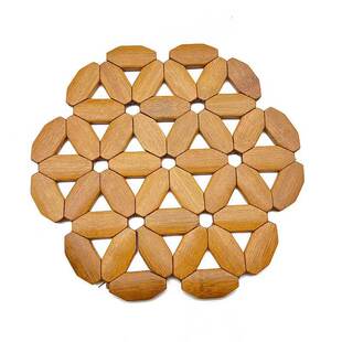 Bamboo insulation pads Home coaster insulation pads Dining table and vegetable pads Insulated kitchen anti-scalding and high temperature resistance bamboo pads wholesale