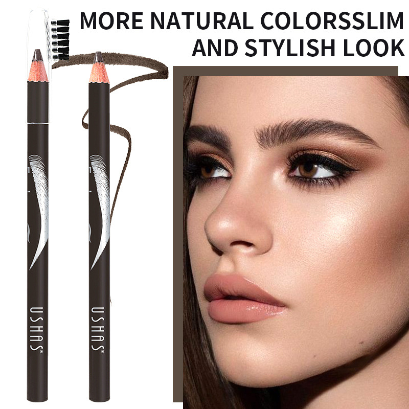 USHAS European and American Cross-border spot lápiz de cejas tinte crema de cejas duradera impermeable y no fácil de desvanecer cejas negras comercio exterior