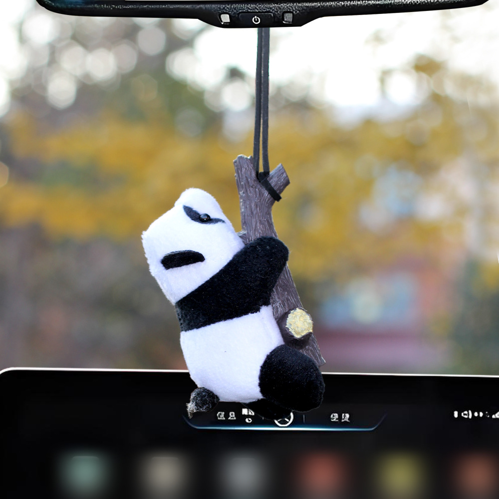 Koala tortuga panda felpa dibujos animados sosteniendo tocones suministros de decoración de automóviles suministros de automóviles lindo colgante de automóvil