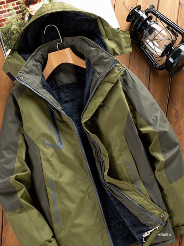 Clothes, Jackets, Jackets, Work Thickened Dad Clothes, Men's Windproof and Waterproof Autumn and Winter Velvet for Middle-Aged and Elderly People