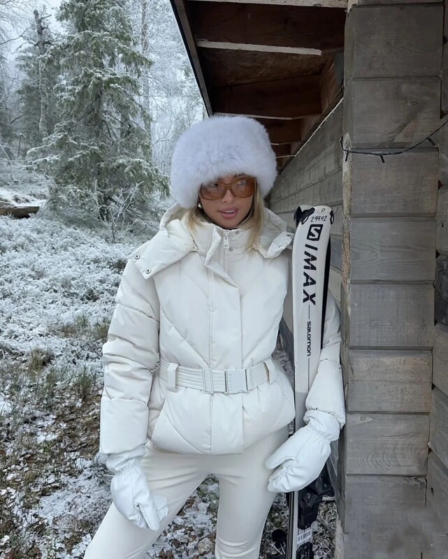 现货2025冬季ALO欧美风加绒加厚百搭滑雪服收腰棉服外套保暖宽松|undefined