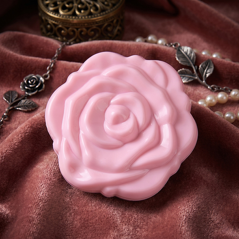 Espejo de maquillaje de alta definición transfronteriza, espejo de rosa, espejo portátil, espejo de doble cara, espejo de vestir, espejo portátil