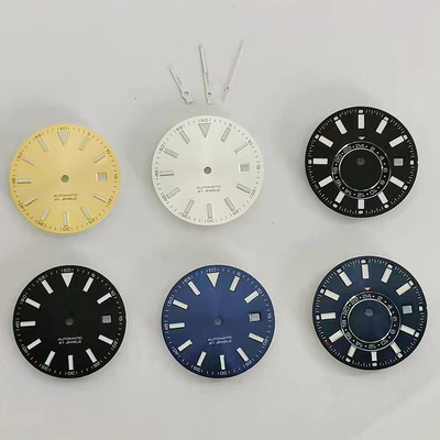 代用日志款式蓝夜光40MM表盘绿夜光表针套装防水潮流星空腕带|ms