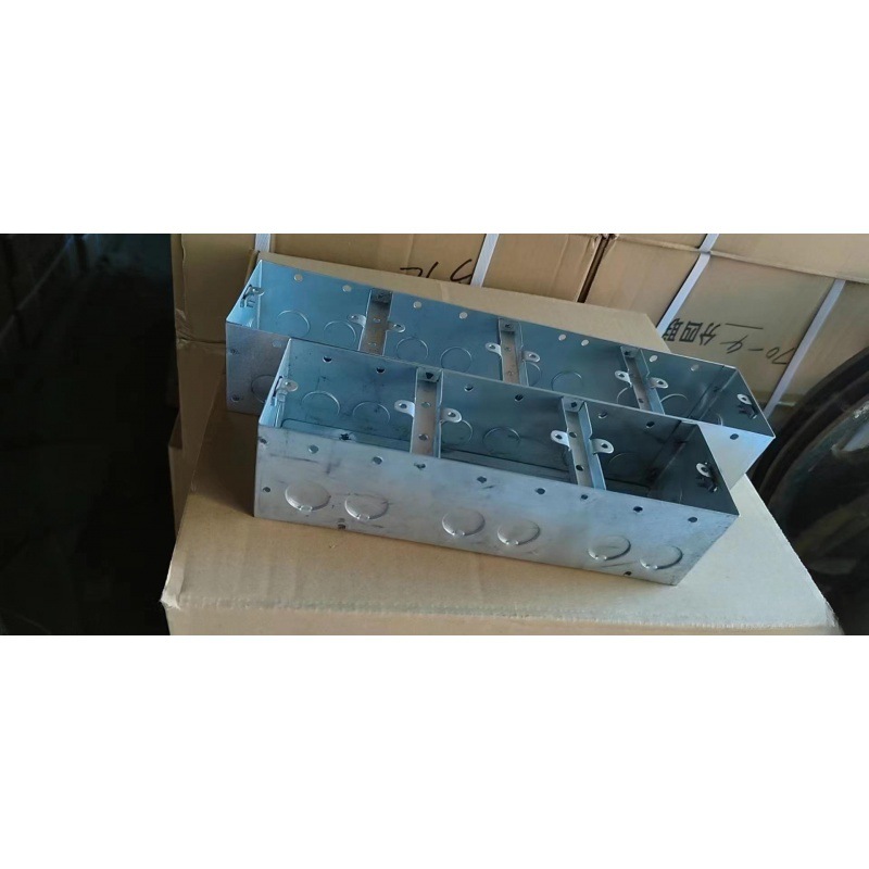 86型开关插座底盒镀锌铁盒双联盒连体接线盒三联铁线盒KBG暗盒