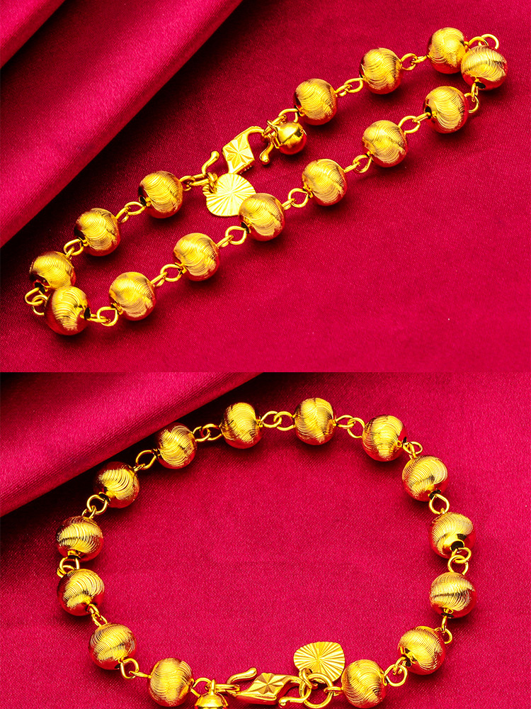 Pulsera unisex de moda con diseño de ojo de gato en oro y arena_voghion.com