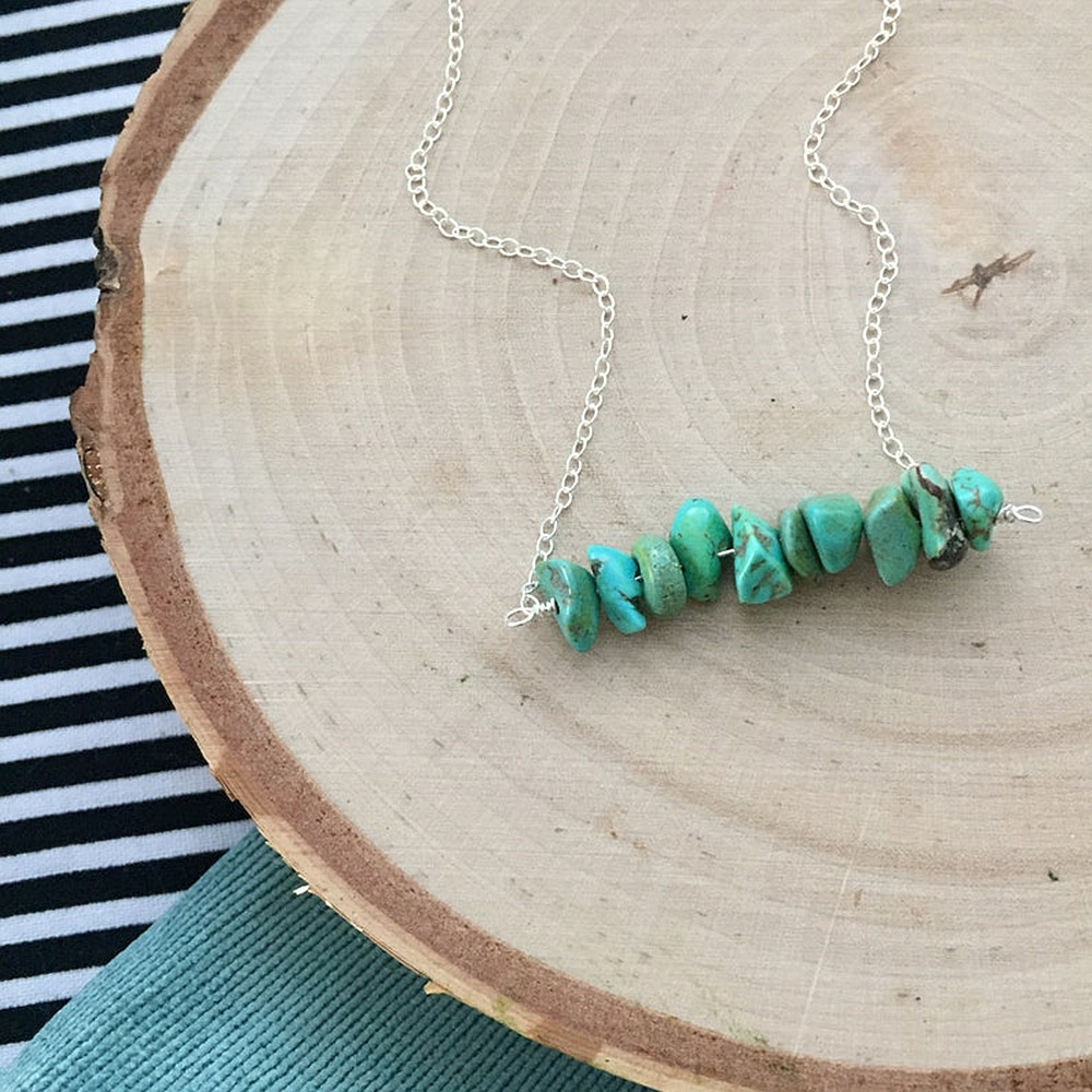 cable chain Chain Type Daily Occasion Alloy, turquoise Material Geometric Pattern Bohemian Geometric Alloy Turquoise Plating Women's Necklace