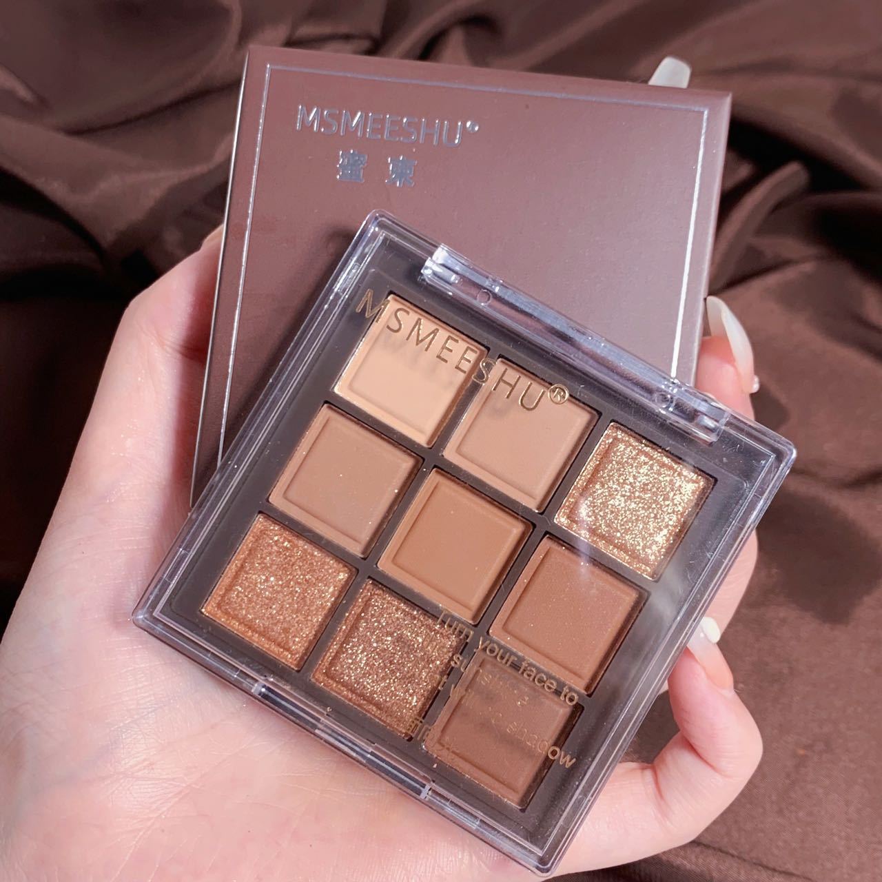 Capel kapeine transparente de nueve colores Placa de sombra de ojos de chocolate marrón cálido color tierra nacarado mate brillante sombra de ojos