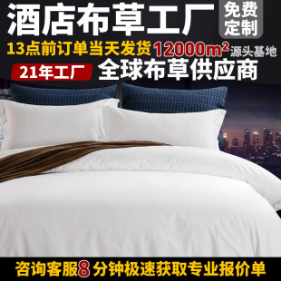 Five-Star Hotel Pure Cotton Satin Quilt Cover Linen White Cotton Hotel Single Product Bedding High Quality Delivery