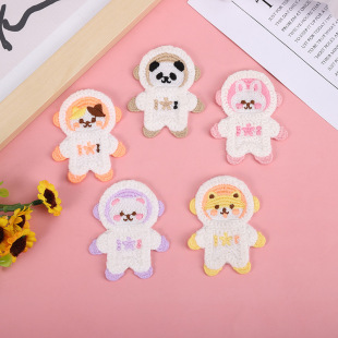 2022 autumn and winter milk cotton knitted hairpin garment accessories astronaut hairpin BB clip headdress accessories