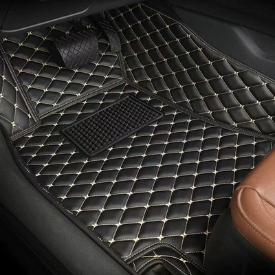 Single-piece car floor mat for Ayaqaltılar (Kovriklər) - please-leave-a-message-with-the-car-model-and-year-when-placing-an-order-hot-selling-items-at-a-reduced-price-huiqi-single-layer-main-driver-black-rice-thread-leather-hot-sale-big-discount