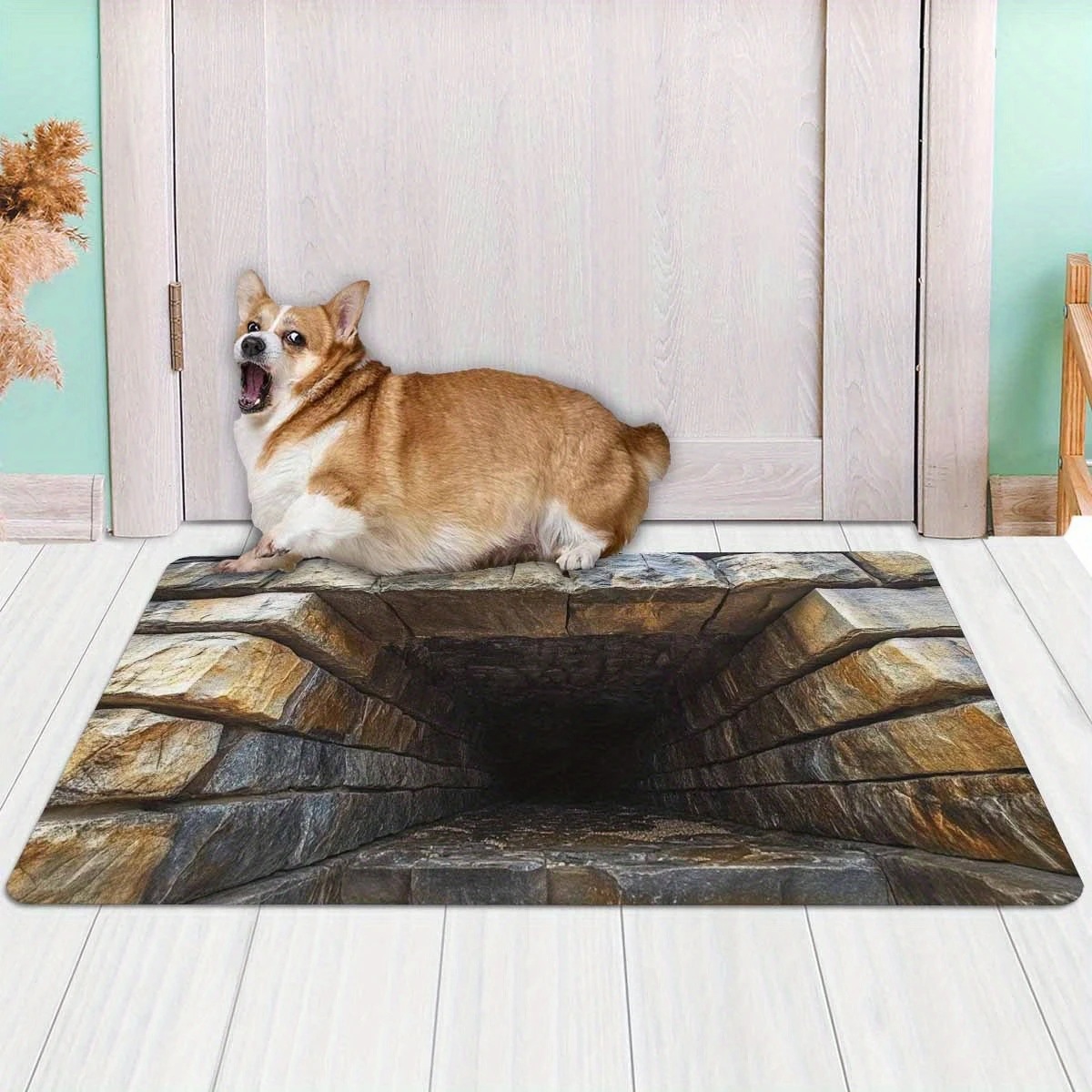 3d Illusion Bathroom Mat Soft Chenille Rug With Non Slip Base_voghion.com