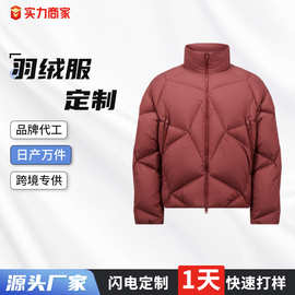 工厂羽绒服定制女长袖款面包服加厚保暖棉衣冬季外套轻奢定制logo