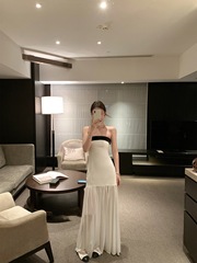 女款人间coco 生日裙子无袖蝴蝶结抹胸裙2025春夏新款连衣裙