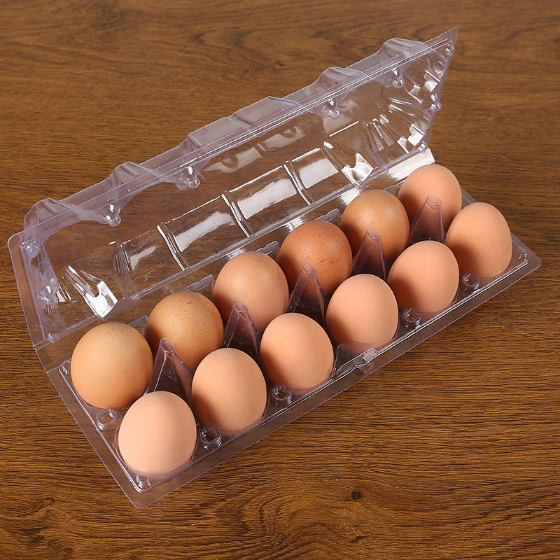 12枚装加厚鸡蛋托可定制 透明塑料pet食品包装盒吸塑鸡蛋托可定制
