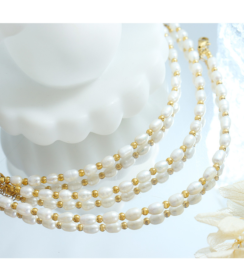 Simple Style Geometric Titanium Steel Beaded Bracelets Necklace