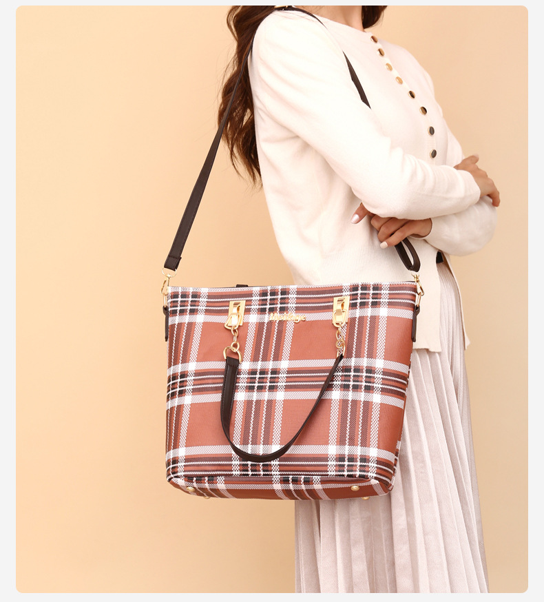 Wholesale of 2024 new styles of European and American retro six-piece single-shoulder bags and hand-carry crossbody bags for foreign trade women's fashion mother-and-child bags undefined