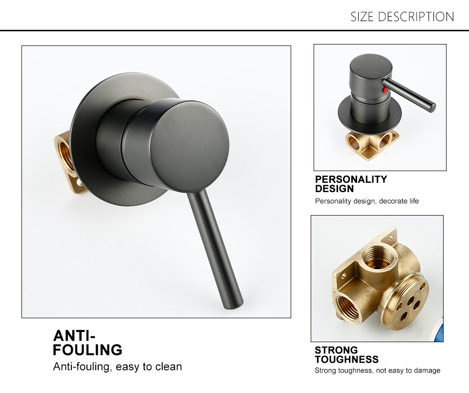 Concealed faucet valve body switch, embedded wall drain, pre-embedded washbasin, split type cold and hot mixed water control valve Specification drawing