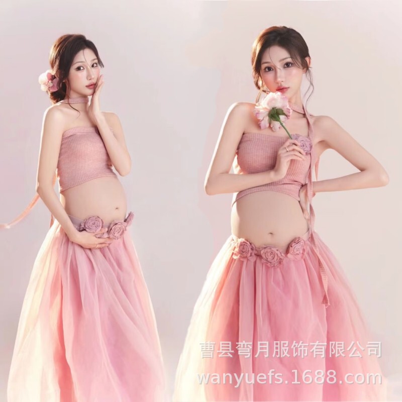 Photo Studio Pregnant Women Photo Clothing New Super Fairy Beautiful Fresh Pink Long Skirt Pregnant Mommy Big Belly Photography Photo Clothing Photo Studio Pregnant Women Photo Clothing New Super Fairy Beautiful Fresh Pink Long Skirt Pregnant Mommy Big Belly Photography Photo Clothing