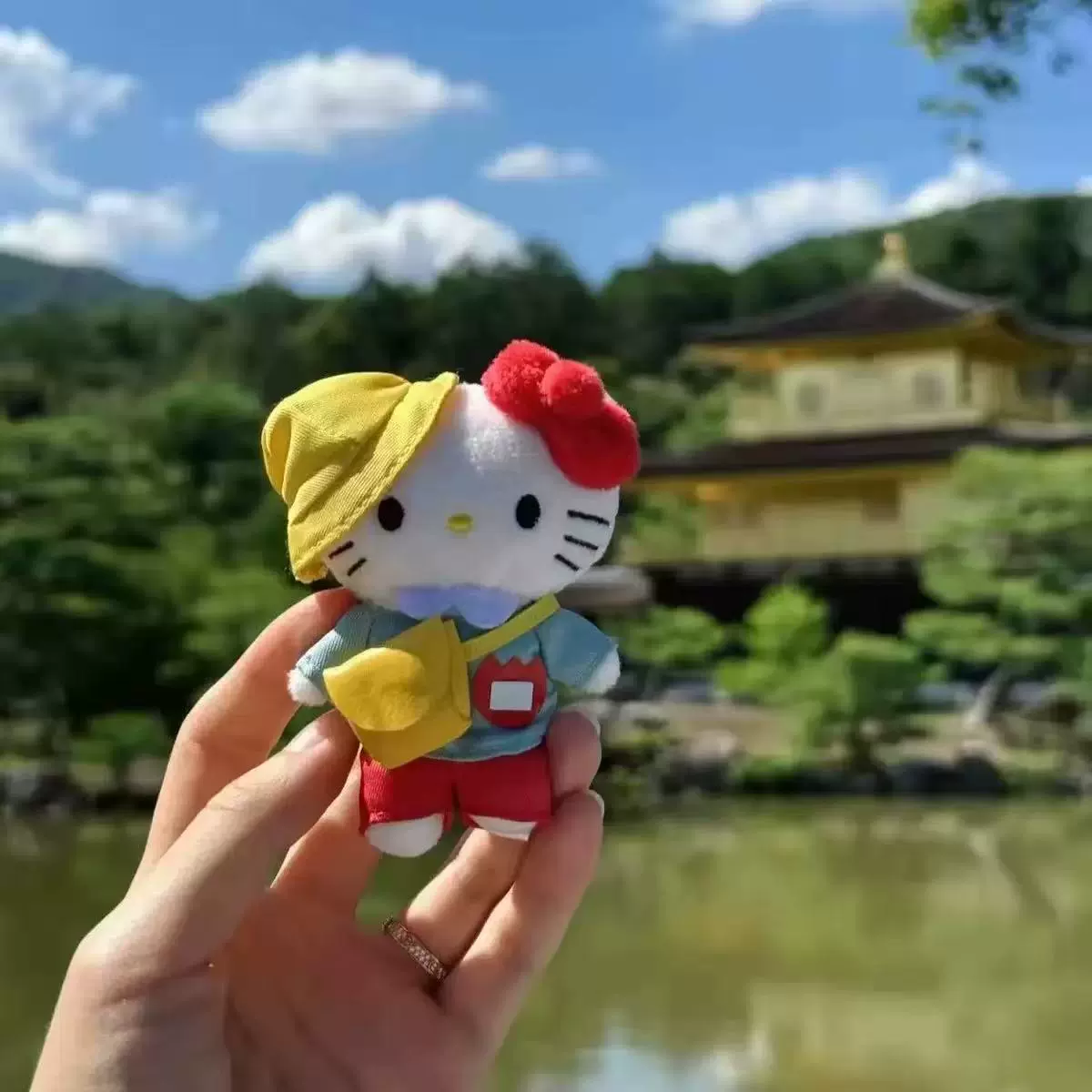 Плюшевый брелок (Sanrio) Hello Kitty, плюшевая кукла-талисман, размеры 10–16 см