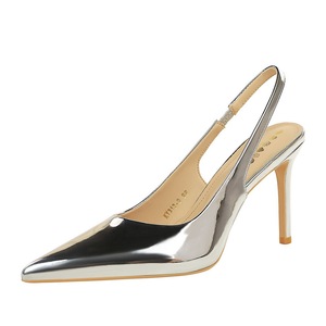 312-9 European and American style banquet, empty high heels for women, shallow mouth, sexy slim high heels, back strap, 