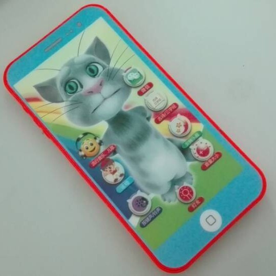 Juguete para niños teléfono móvil simulación de mordedura de bebé educación temprana pantalla táctil rompecabezas bebé música teléfono modelo niña Niño