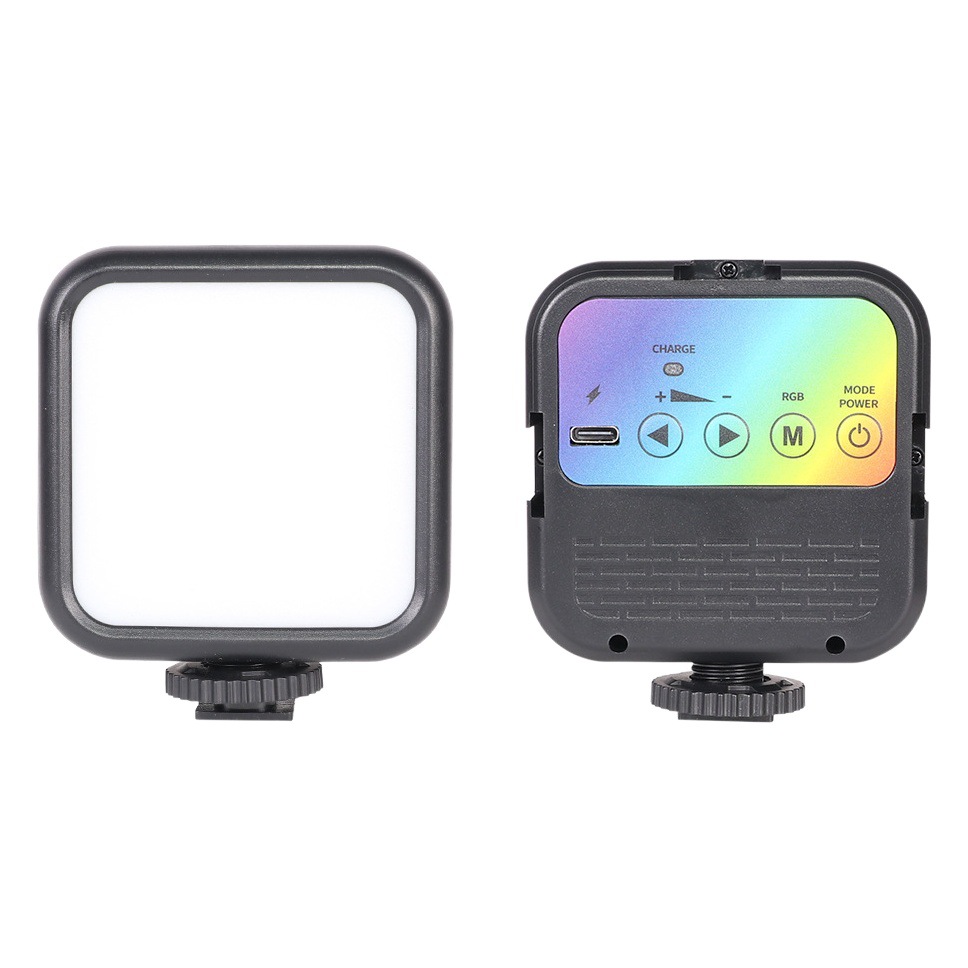 Luz de relleno de cámara teléfono móvil bolsillo vivo belleza luz RGB colorido cuadrado mini ringlight Luz de relleno
