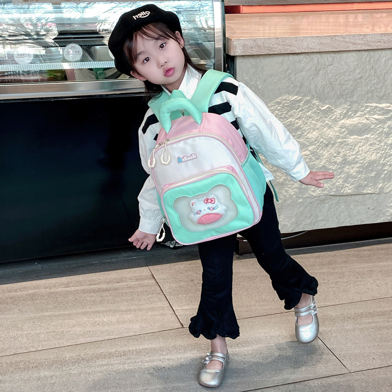 2025 lindo bolso para niños nueva mochila de Kitty portátil jardín de infantes mochilas escolares casuales para niños y niñas transfronterizas