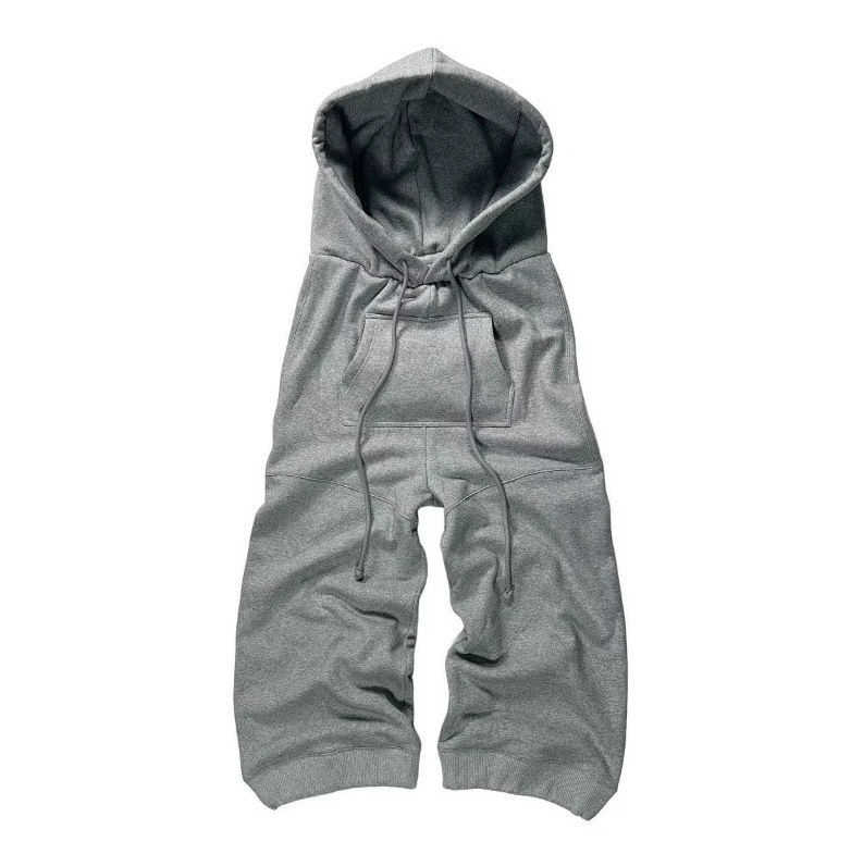 Otoño y invierno de 2025 nuevo otoño y invierno transfronterizos Amazon forma hip-hop estilo callejero suelto pantalones personales de color sólido