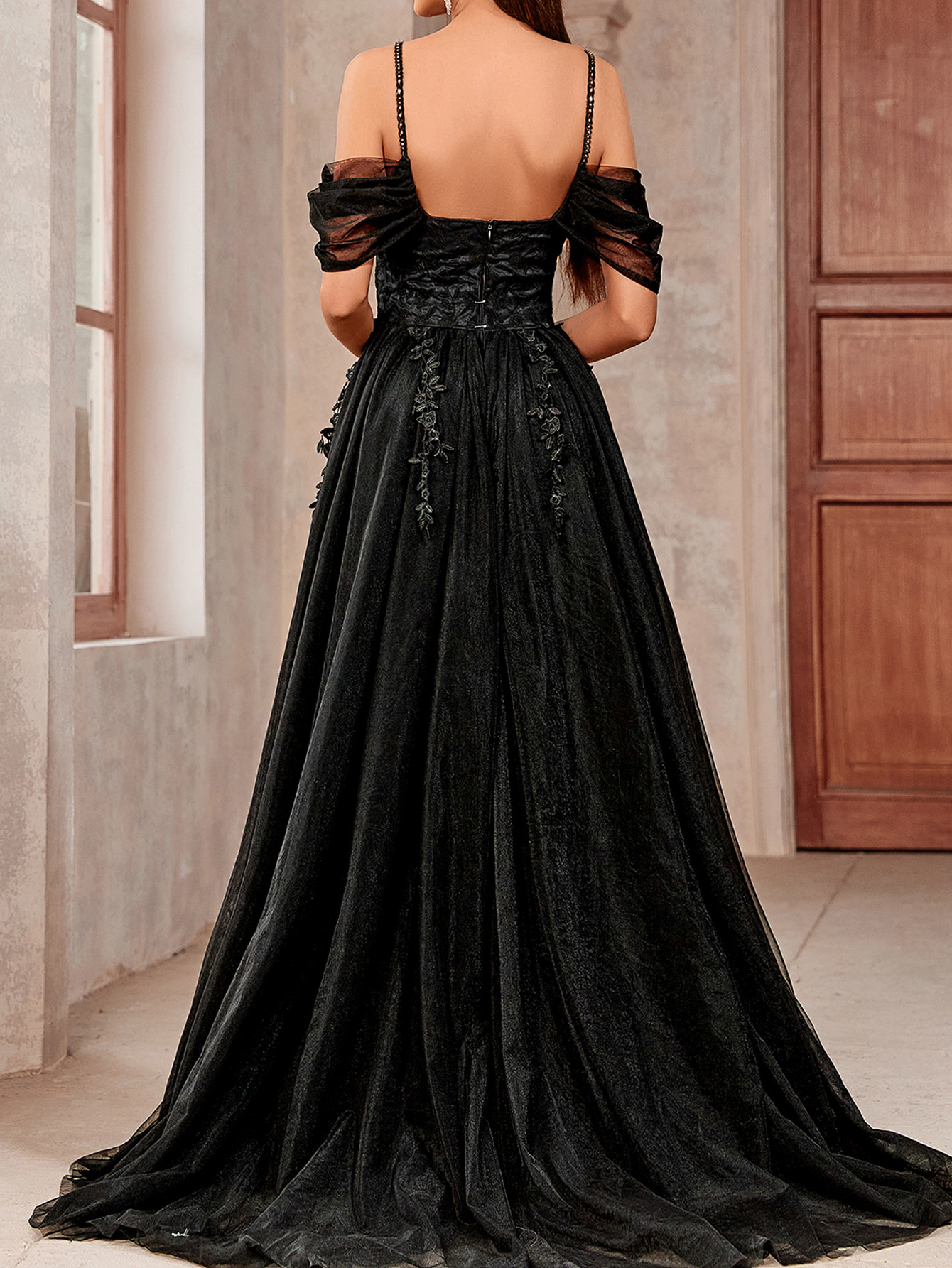 Comercio exterior europeo y americano nuevo vestido de novia Amazon sexy cabestrillo malla encaje gran swing boda novia vestido de novia al por mayor
