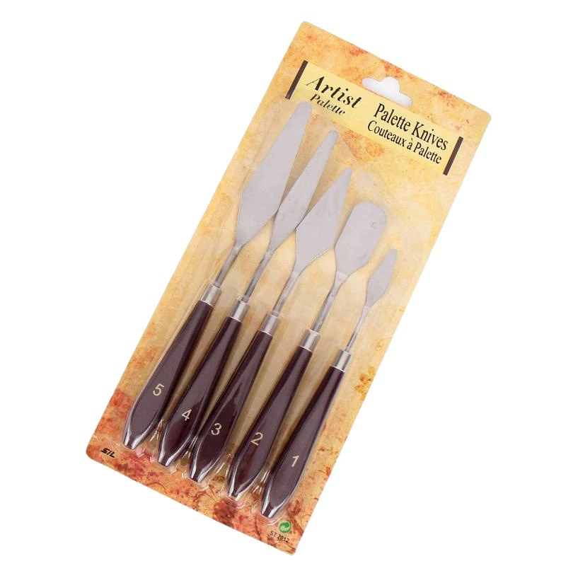 Изобразительные инструменты Скребок набор из пяти частей Нержавеющая сталь нож для рисования масляной живописи краска палитра акриловая роспись водяная пудра скребок